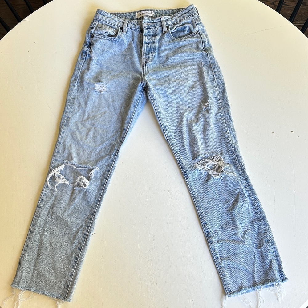 Topanga Boyfriend Jeans from Carly Jean (Light Wash Blue)